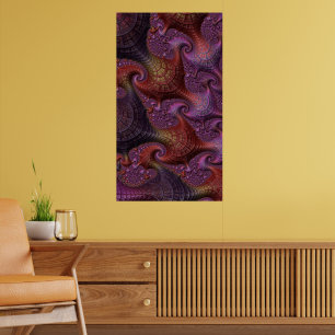 Connections Colourful Fractal Abstract Landscape Poster
