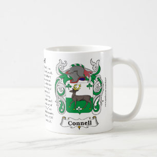 Connell, the Origin, the Meaning and the Crest on Coffee Mug
