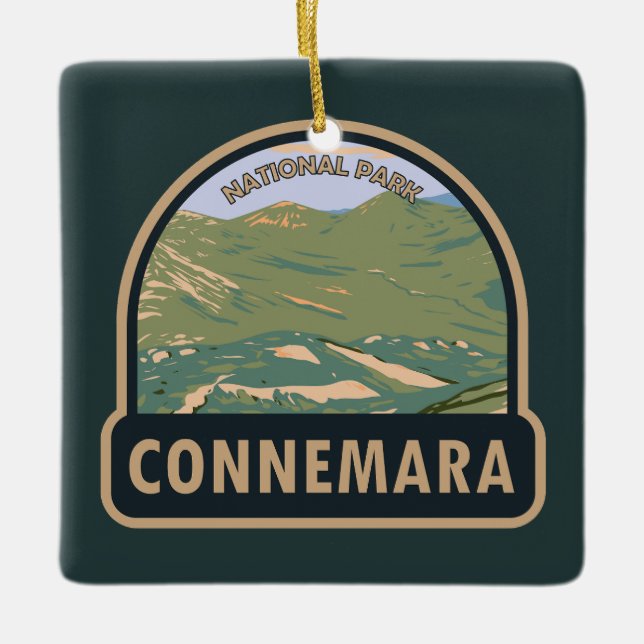 Connemara National Park Ireland Twelve Bens Travel Ceramic Ornament (Front)