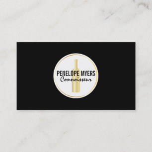 Connoisseur   Gold Bottle Business Card