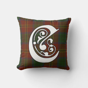Connolly Clan Tartan Monogram Cushion