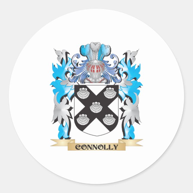 Connolly Coat of Arms - Family Crest Classic Round Sticker (Front)