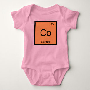 Connor Name Chemistry Element Periodic Table Baby Bodysuit