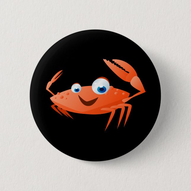Connor The Crab 6 Cm Round Badge (Front)
