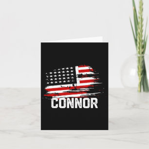 Connor Usa Flag Personalised 4th Of July Connor Card