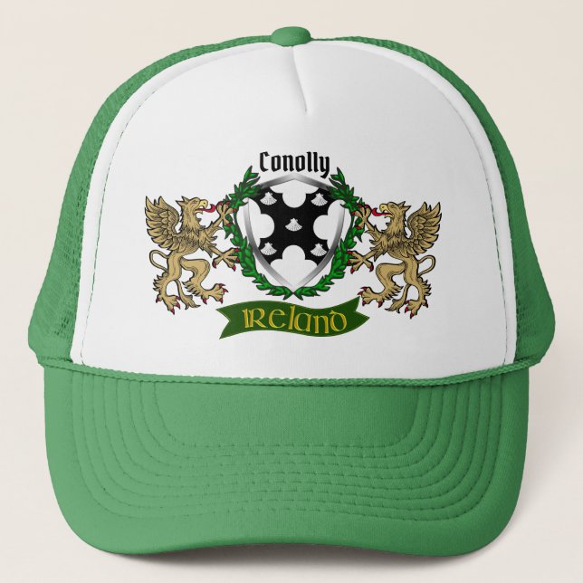 Conolly/O'Conolly Irish Shield w/Griffins Trucker Hat (Front)