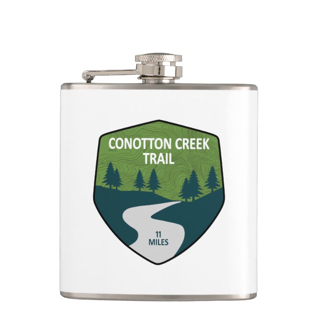 Conotton Creek Trail Hip Flask (Front)