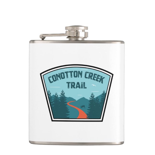 Conotton Creek Trail Hip Flask (Front)