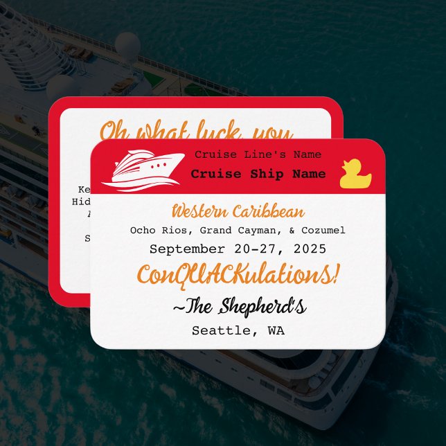 Conquackulations! Cruising Duck Tag (Cruising Ducks Tag)
