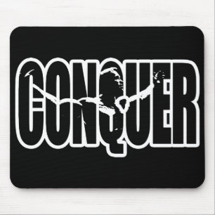 CONQUER (Body building Motivation) Mouse Pad