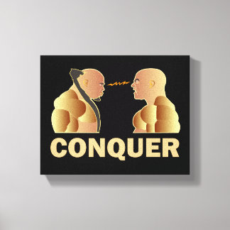 conquer canvas print
