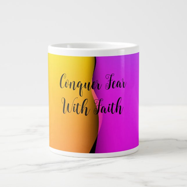 Conquer Fear With Faith Speciality Mug (Front)