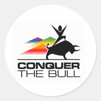 Conquer the Bull Classic Round Sticker