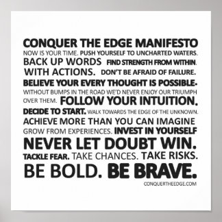Conquer the Edge Manifesto Poster