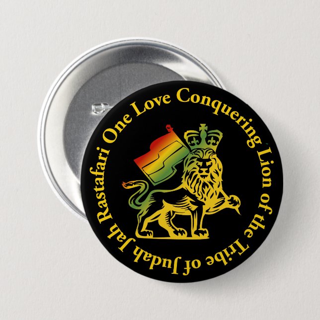 Conquering Lion of Judah Button (Front & Back)
