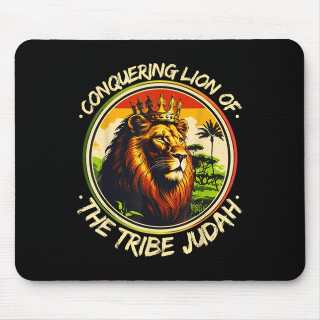 Conquering Lion Of The Tribe Judah Hebrew Israelit Mouse Pad (Front)