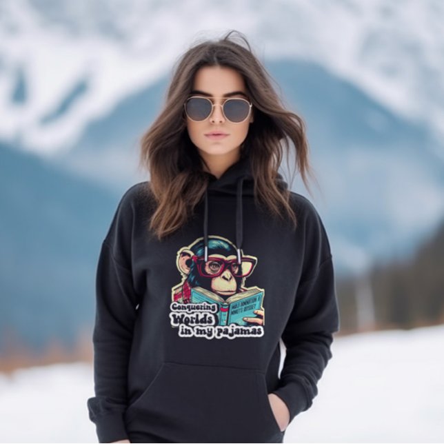 Conquering words in my pyjamas funny gift. hoodie (Creator Uploaded)