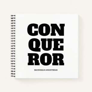CONQUEROR Personalised Motivational Notebook