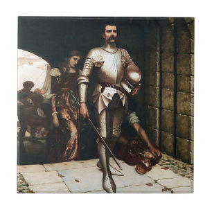 “Conquest” Mediaeval Painting by Edmund Blair Leig Ceramic Tile