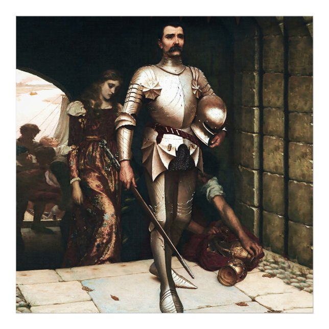 “Conquest” Mediaeval Painting by Edmund Blair Leig Photo Print (Front)