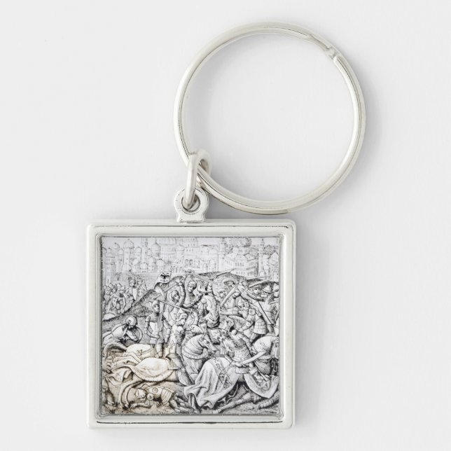 Conquest of Jerusalem by Charlemagne Key Ring (Front)