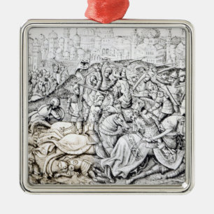 Conquest of Jerusalem by Charlemagne Metal Ornament