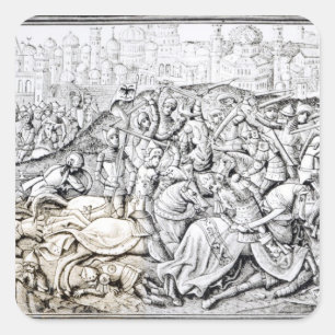 Conquest of Jerusalem by Charlemagne Square Sticker
