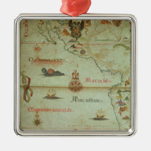 Conquest of Mexico and Peru Metal Ornament