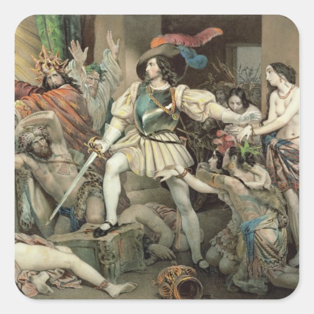 Conquest of Mexico Square Sticker (Front)
