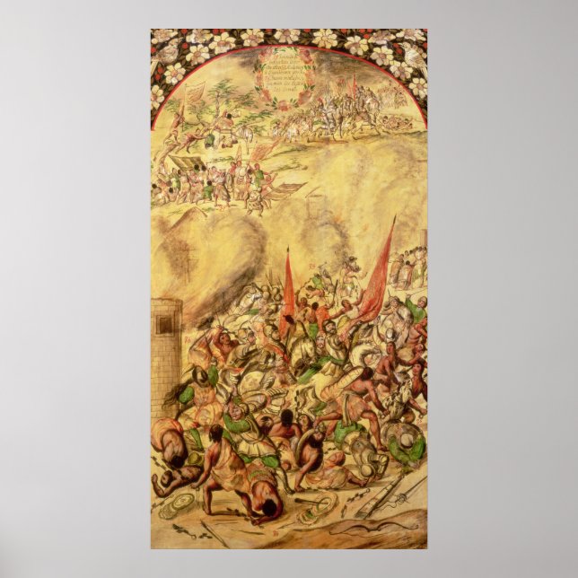 Conquest of Mexico: the Spaniards retreating Poster (Front)