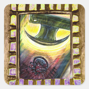 Conquest Over Evil Square Sticker