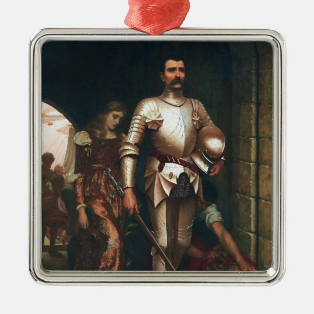 Conquest (Victorious Mediaeval Knight) Metal Ornament (Front)