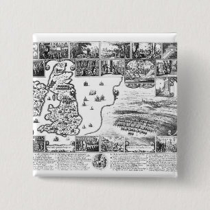 Conquests of Gustavus II Adolphus 15 Cm Square Badge