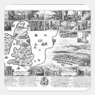 Conquests of Gustavus II Adolphus Square Sticker
