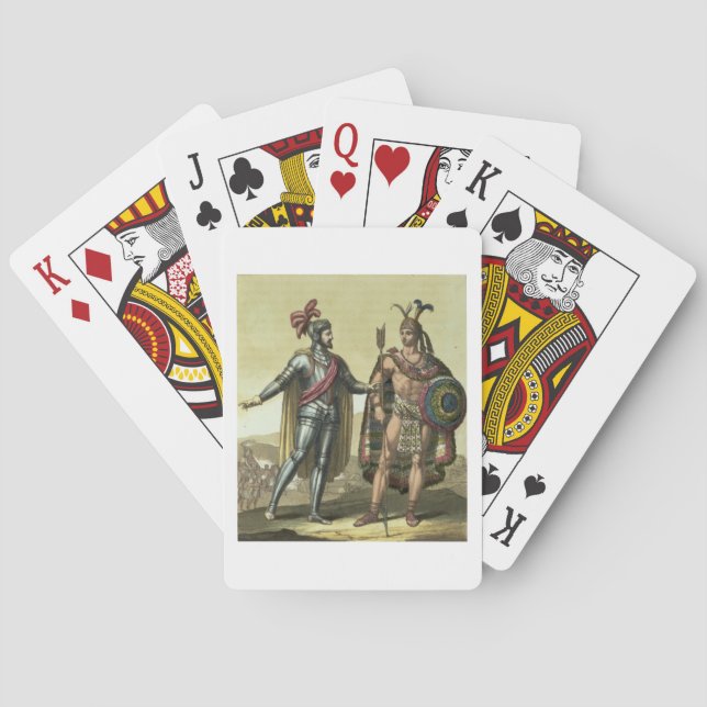Conquistador with a Native American Chief (colour Playing Cards (Back)