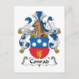 Conrad Family Crest Postcard