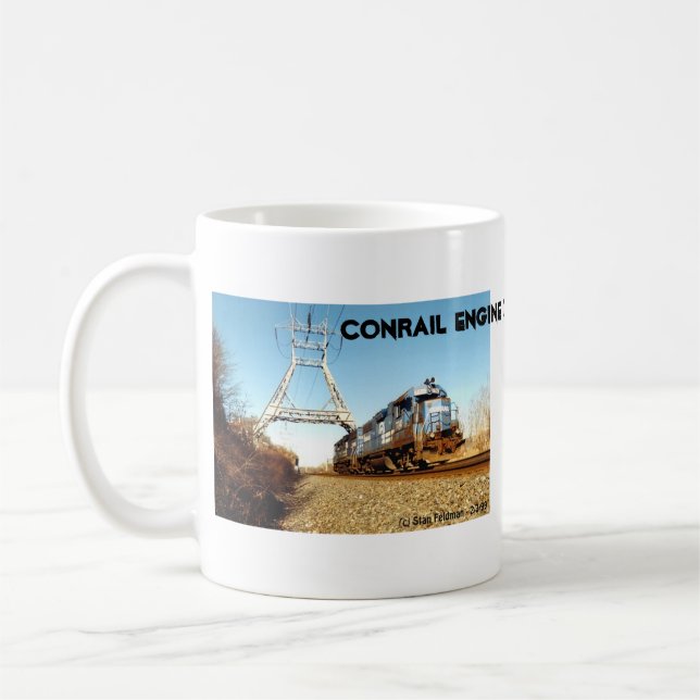 Conrail Engine 7741 at Pencoyd Penna Coffee Mug (Left)