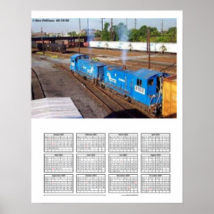 Conrail locomotives calendar  poster