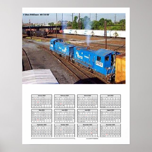 Conrail locomotives calendar  poster (Front)