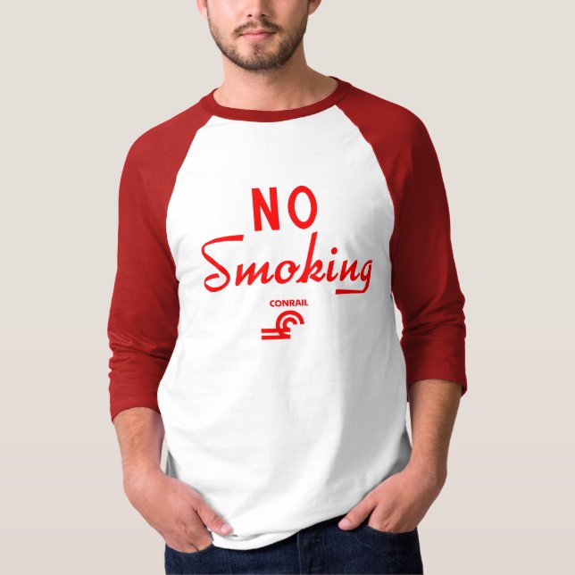 Conrail No Smoking Sign T-Shirt (Front)