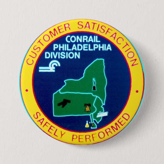 Conrail Philadelphia Division  7.5 Cm Round Badge (Front)