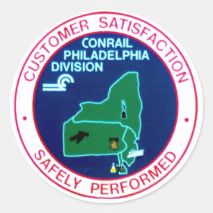 Conrail Railroad Philadelphia Division      Classic Round Sticker