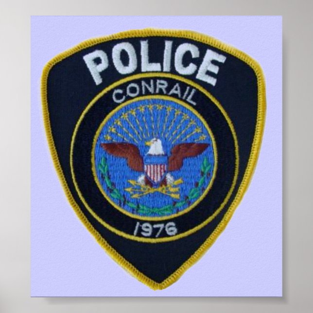 Conrail Railroad Police Patch Poster (Front)