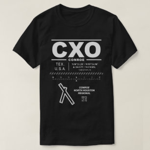 Conroe/North Houston Regional Airport CXO USAA T-Shirt
