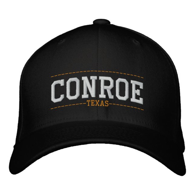 Conroe Texas USA Embroidered Hats (Front)