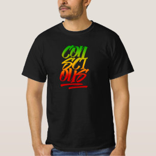 Conscious Rasta Colours Typography Reggae T-Shirt