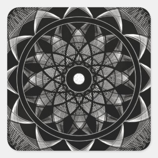 Consciousness - Sacred Geometry Mandala Square Sticker