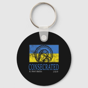 Consecrated Ukraine Immaculate Heart Of Mary Key Ring