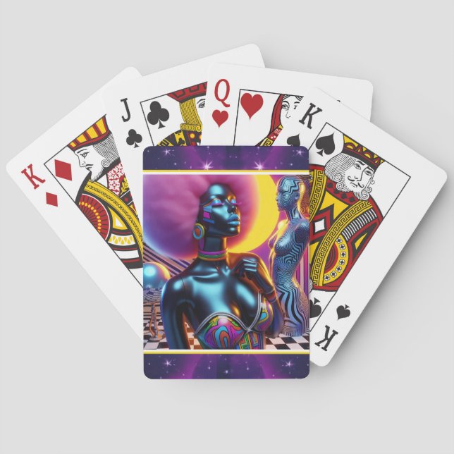 Consensual Sentry Ken Gauge Fantasy Vaporwave Playing Cards (Back)