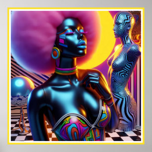 Consensual Sentry Ken Gauge Fantasy Vaporwave Poster